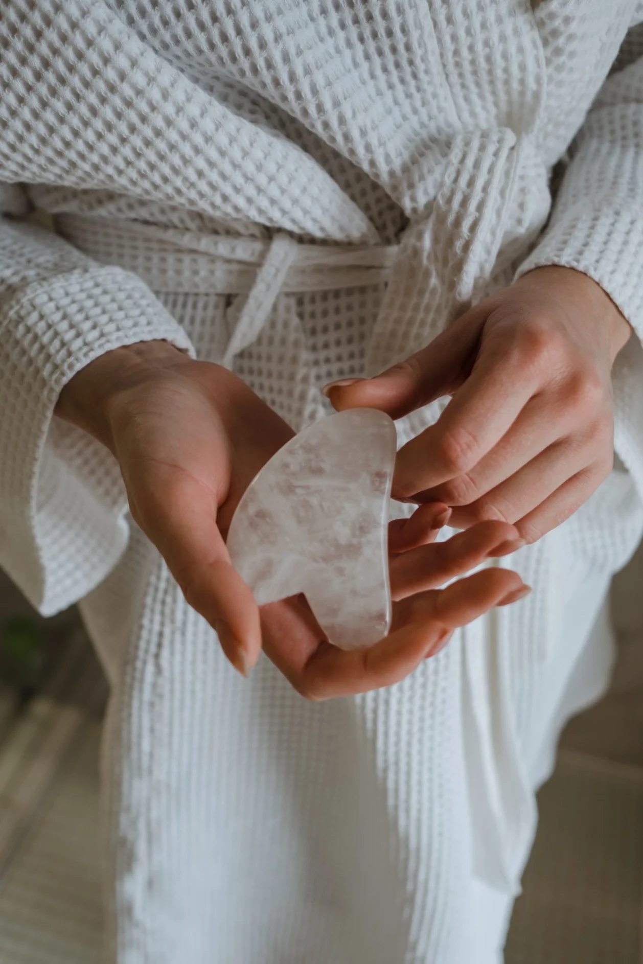 crystal healing spa robe